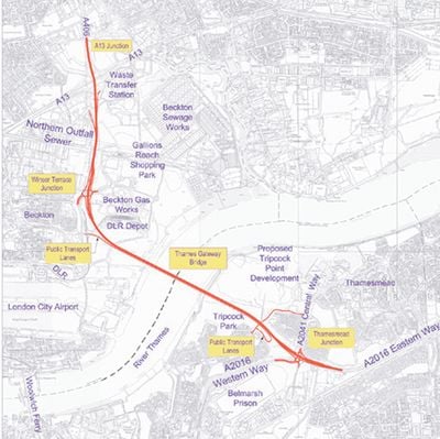 Thames Gateway Bridge, Newham/Greenwich