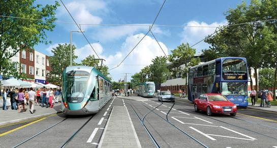 A workplace parking levy is helping fund the expansion of Nottingham`s tram system