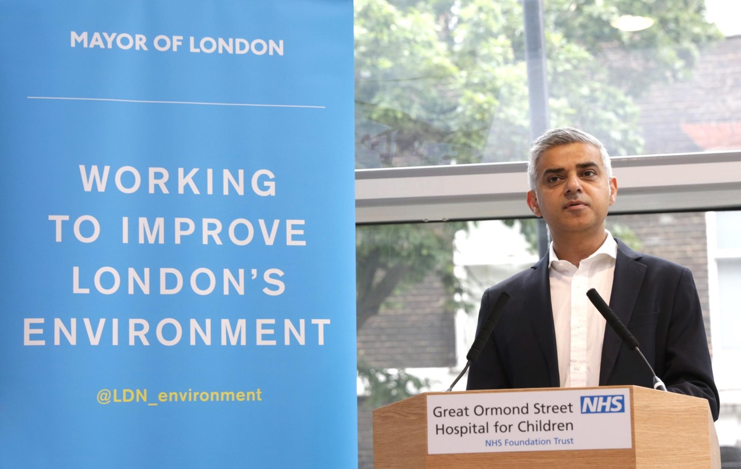 Sadiq Khan launches the Clean Air Action Plan at Great Ormond Street