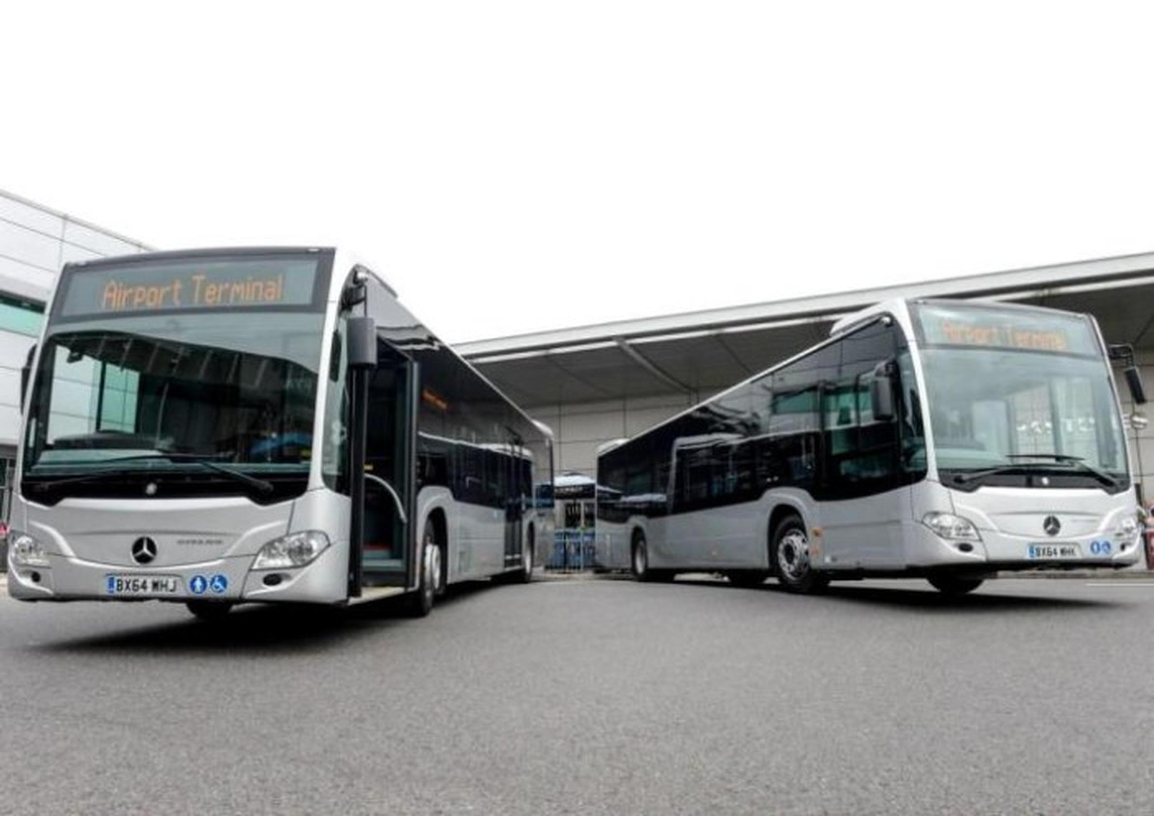 APCOA is using Euro 6 rated Mercedes-Benz Citaro buses as parking shuttles at Luton Airport