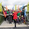 New cycle and pedestrian bridge opens in Leeds.