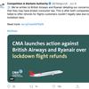 CMA investigates British Airways and Ryanair over refund complaints