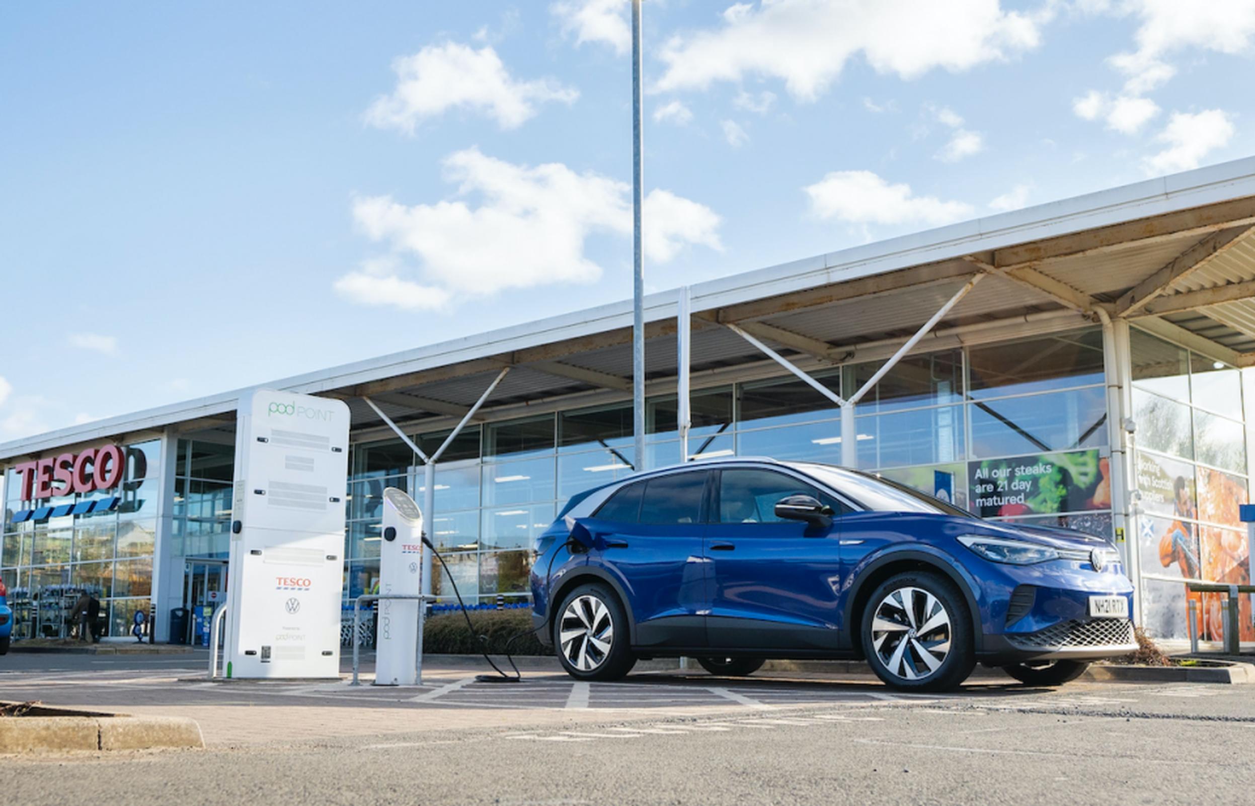 A VW-funded charger at a Tesco