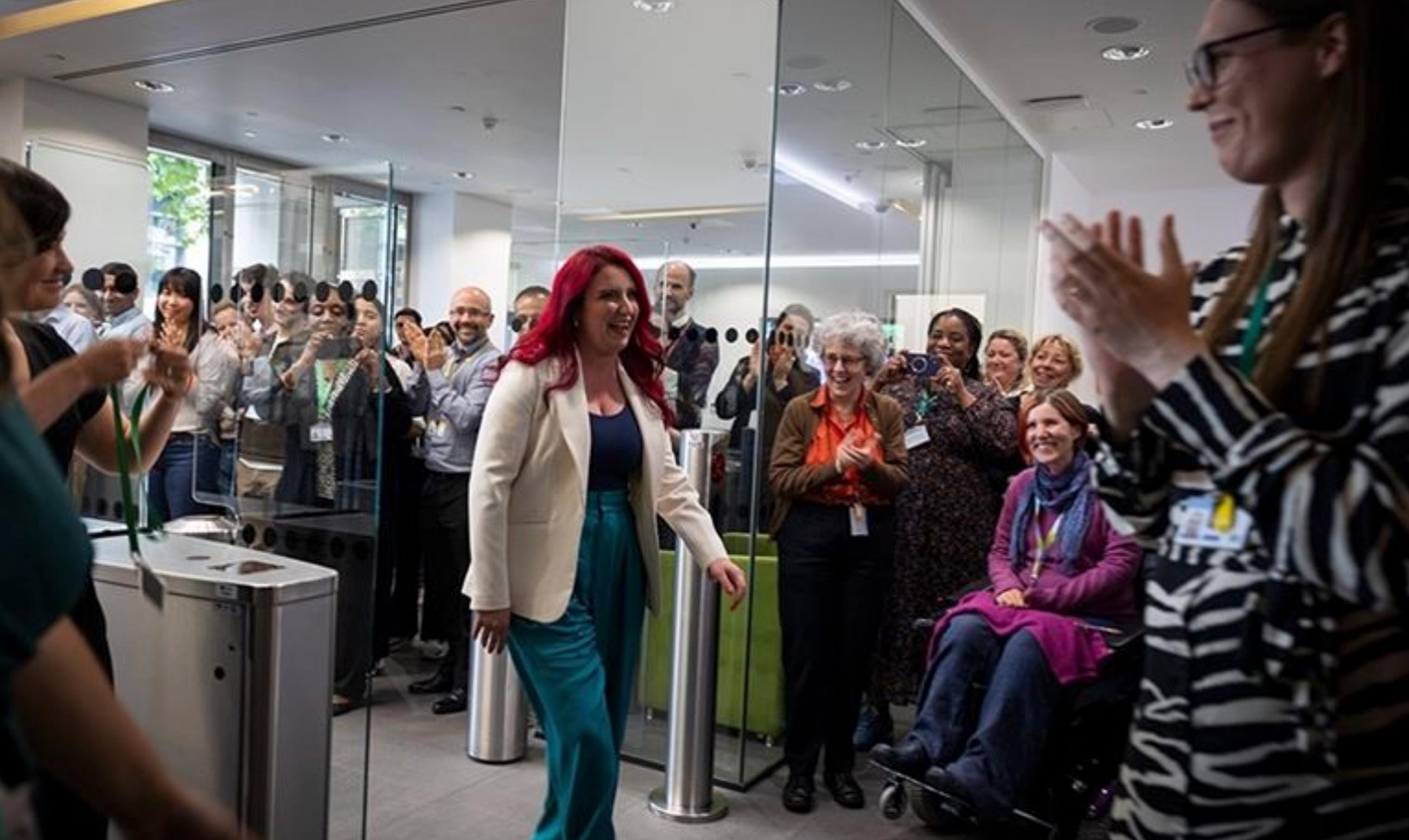 New Transport Secretary Louise Haigh arrives at Great Minster House, the DfT’s headquarters in London