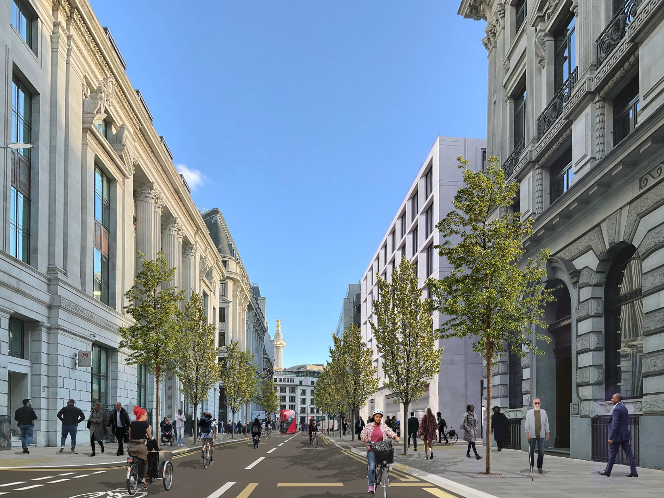 Work is underway to make King William Street safer for cyclists and pedestrtians