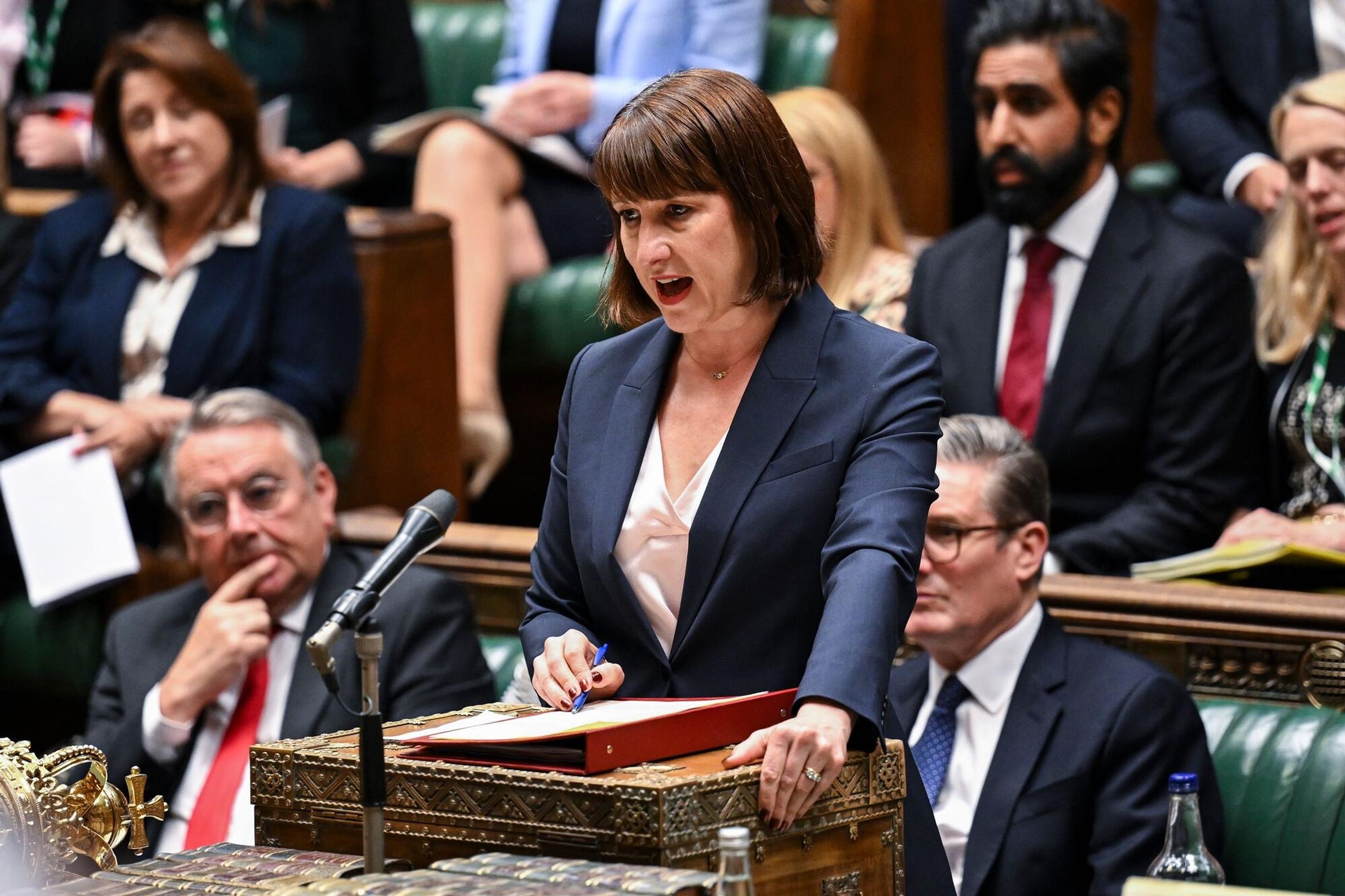 Rachel Reeves in parliament on July 29.
Photographer: Jessica Taylor/UK Parliament