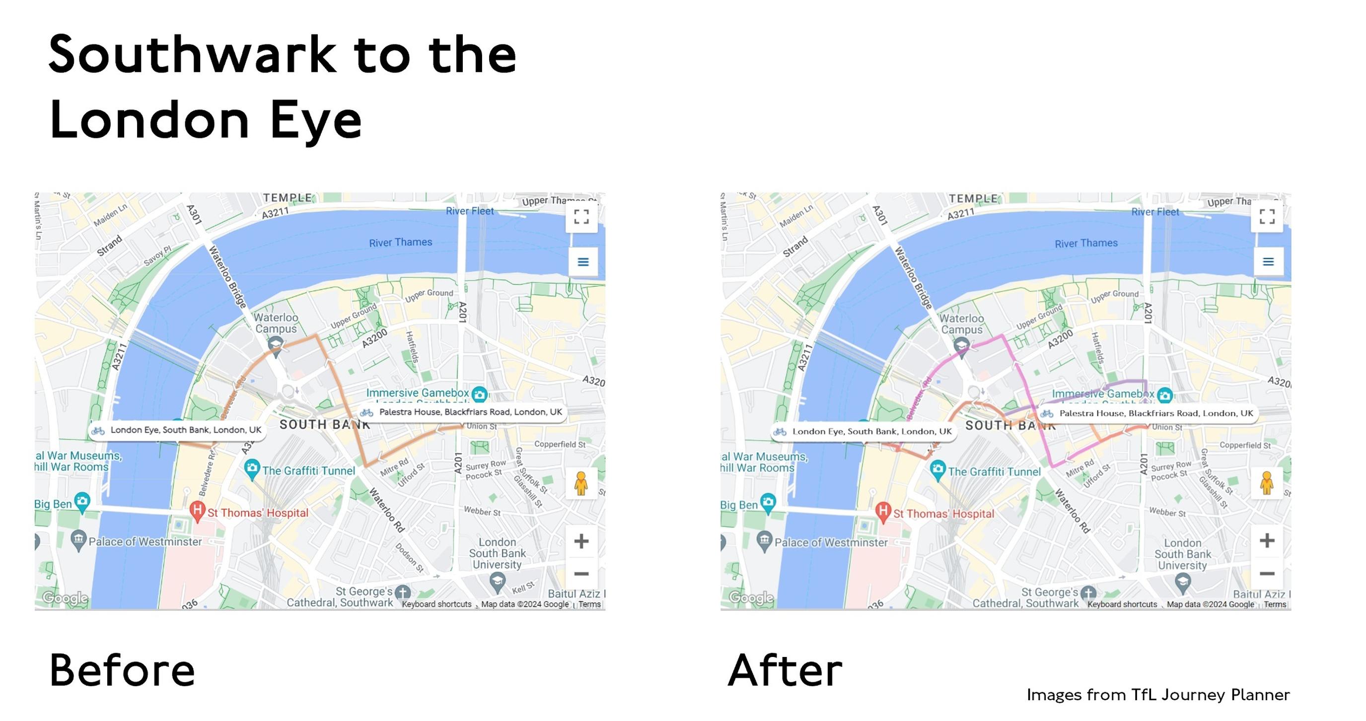 TfL`s updated Go app now give people cycling in London more route options