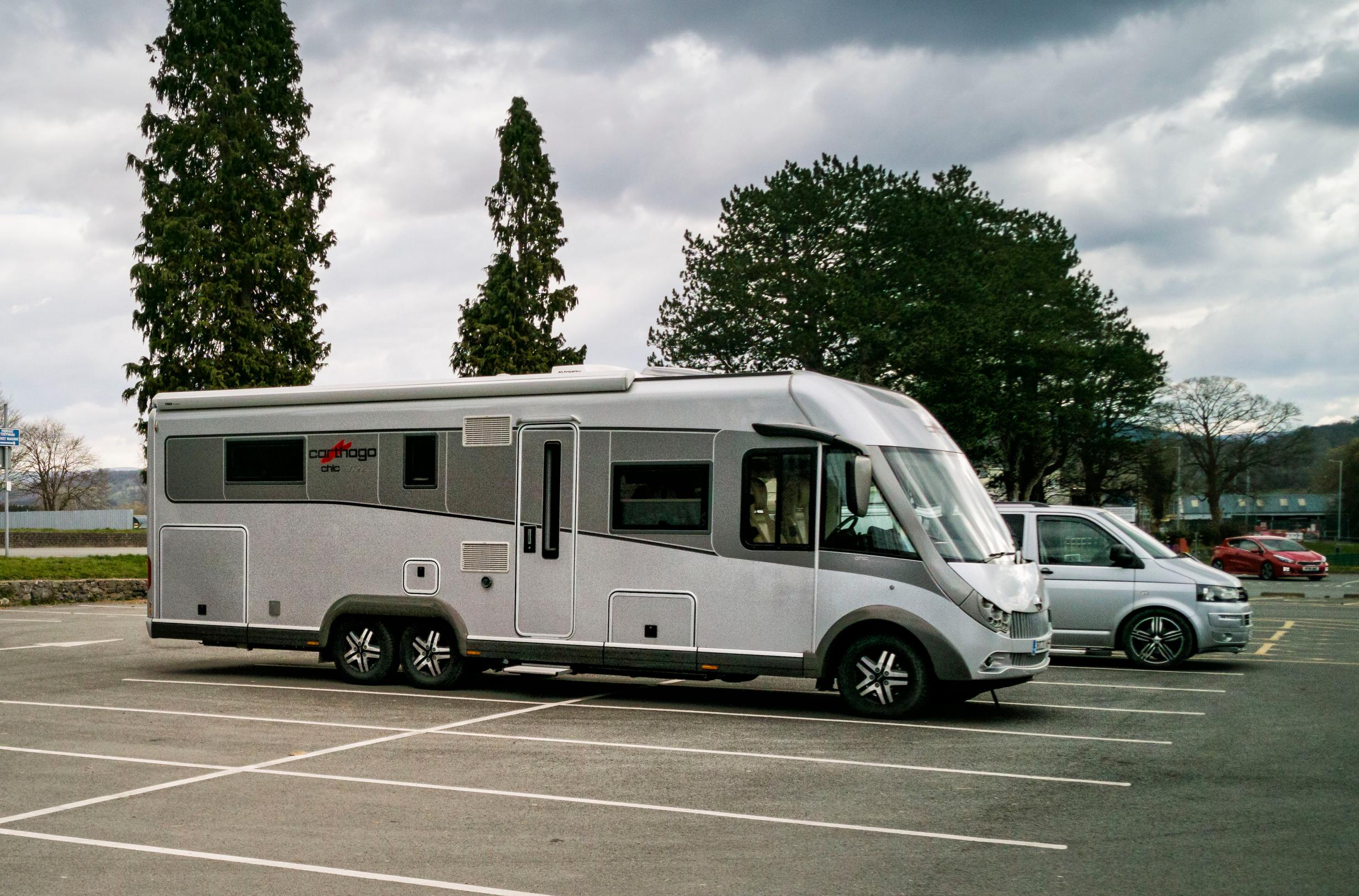 Motorhomes may require two parking tickets where they occupy two normal car park spaces, in the absence of dedicated parking provision (Rhodri Clark)