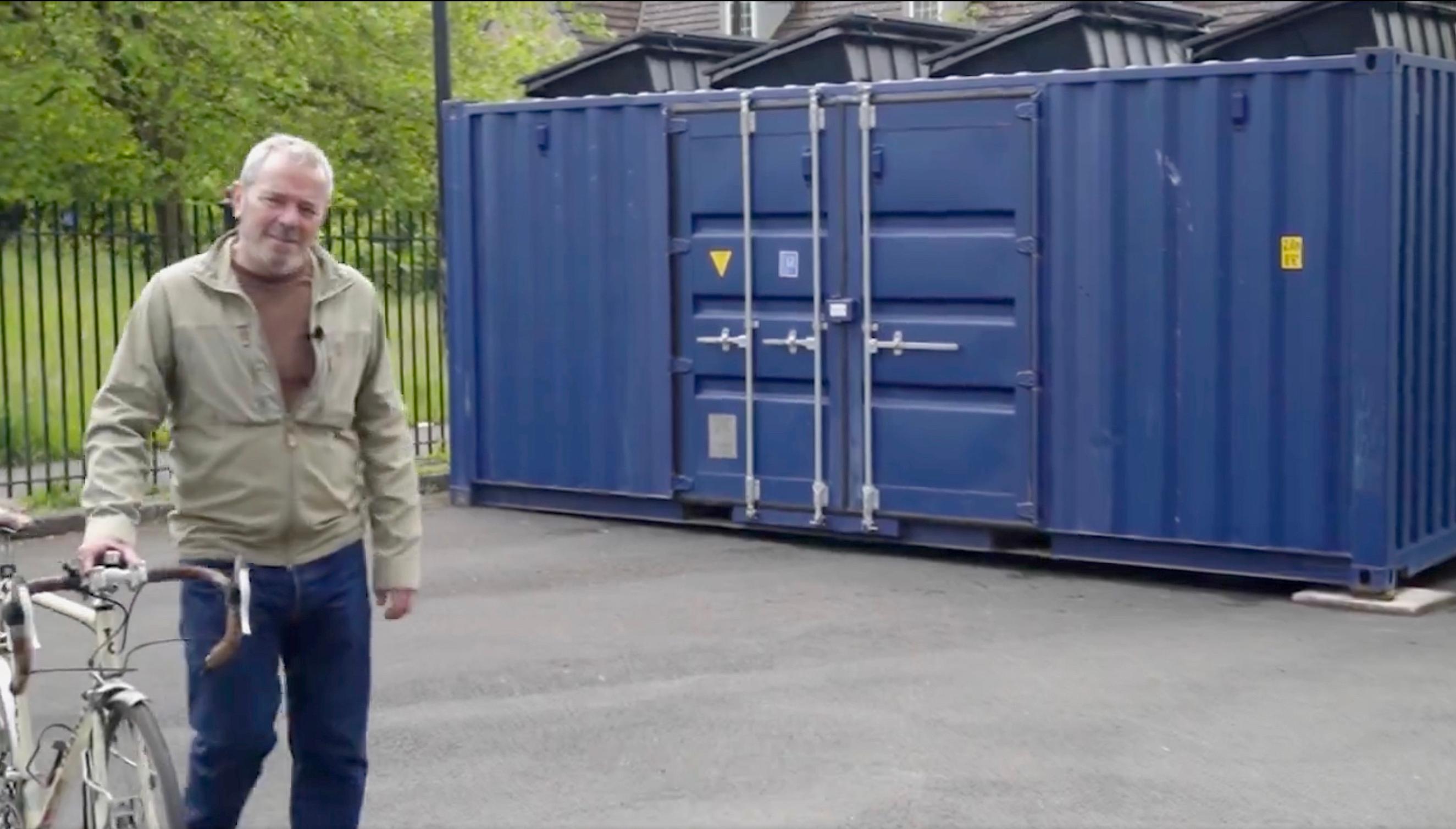 Liverpool City Region Cycling and Walking Commissioner Simon O`Brien outside the new bike library