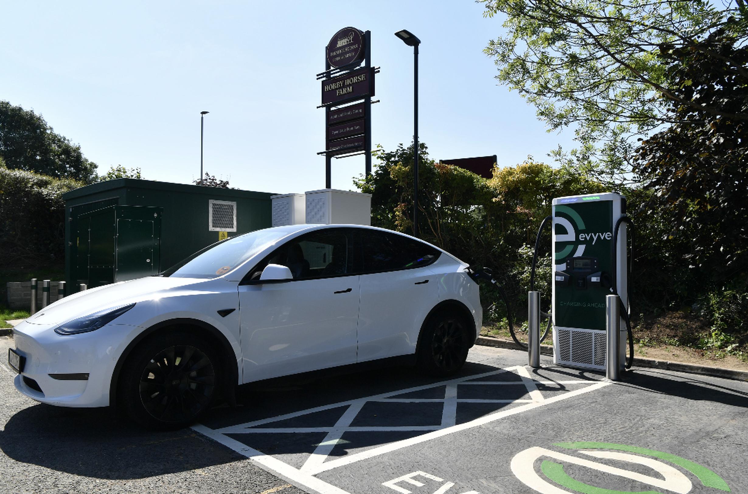 Greene King unveils new super-fast EV chargers at Hobby Horse Farm