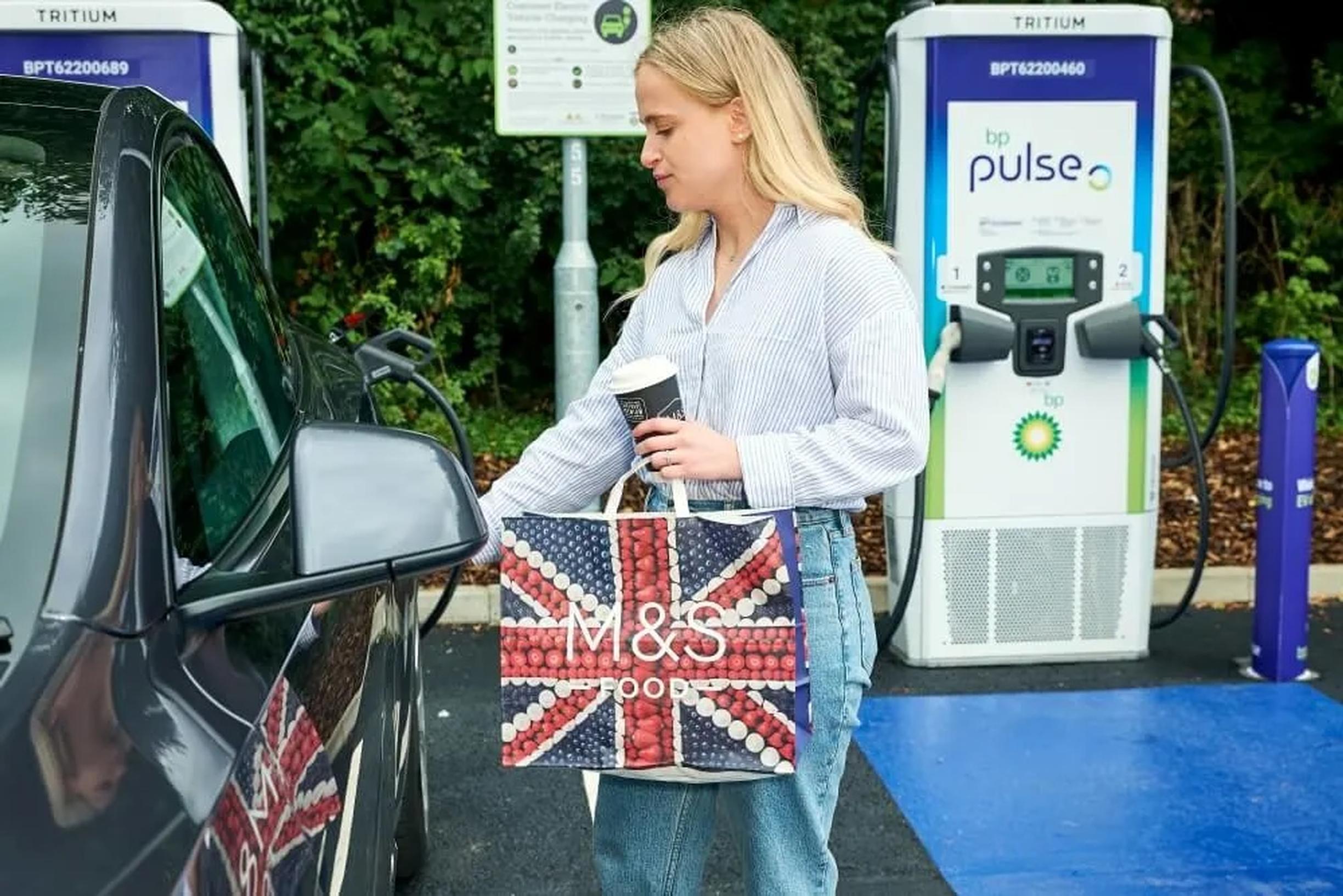 BP pulse has opened ia EV charging hub at the Marks & Spencer store in Cheshunt