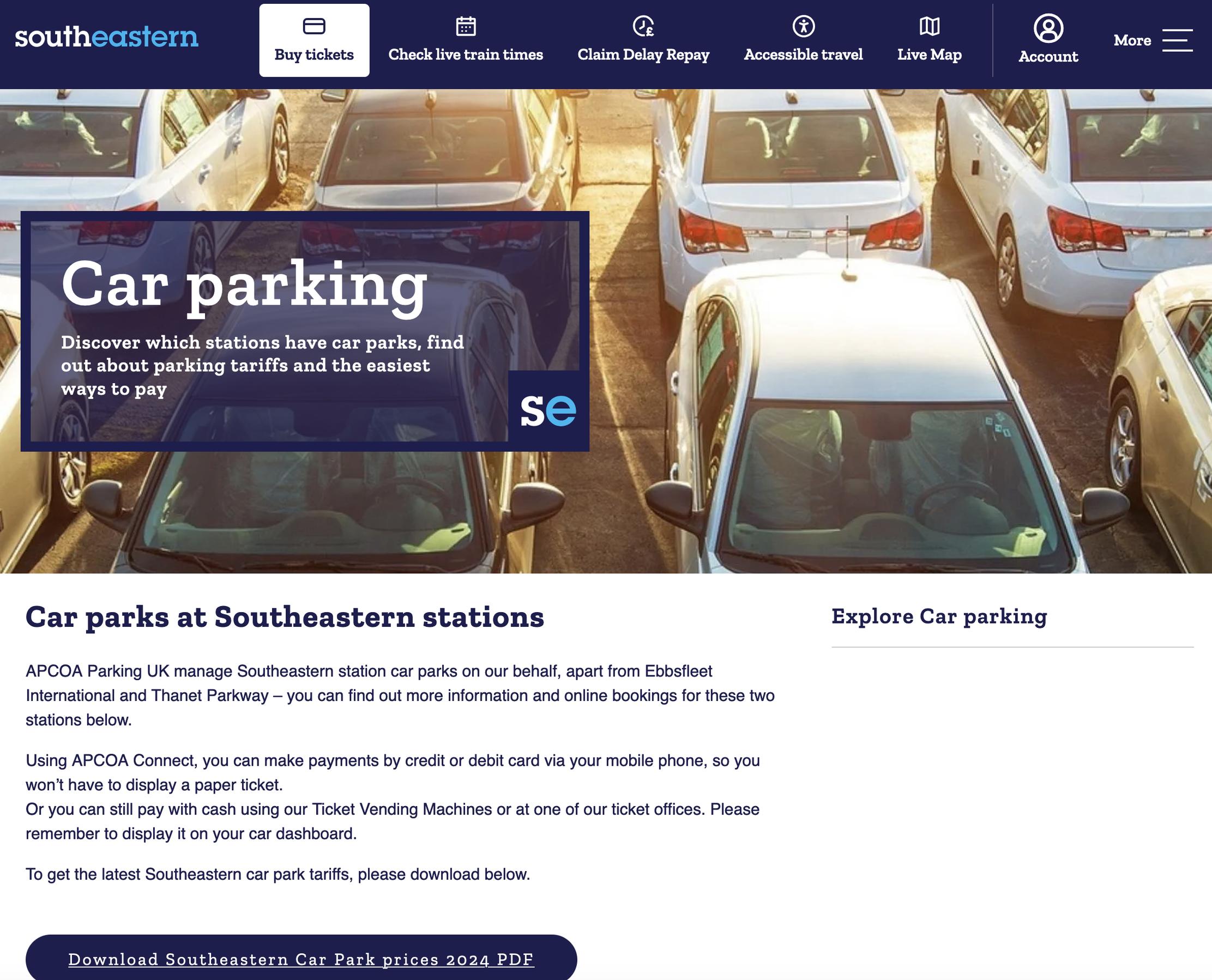 Southeastern delays digital parking system