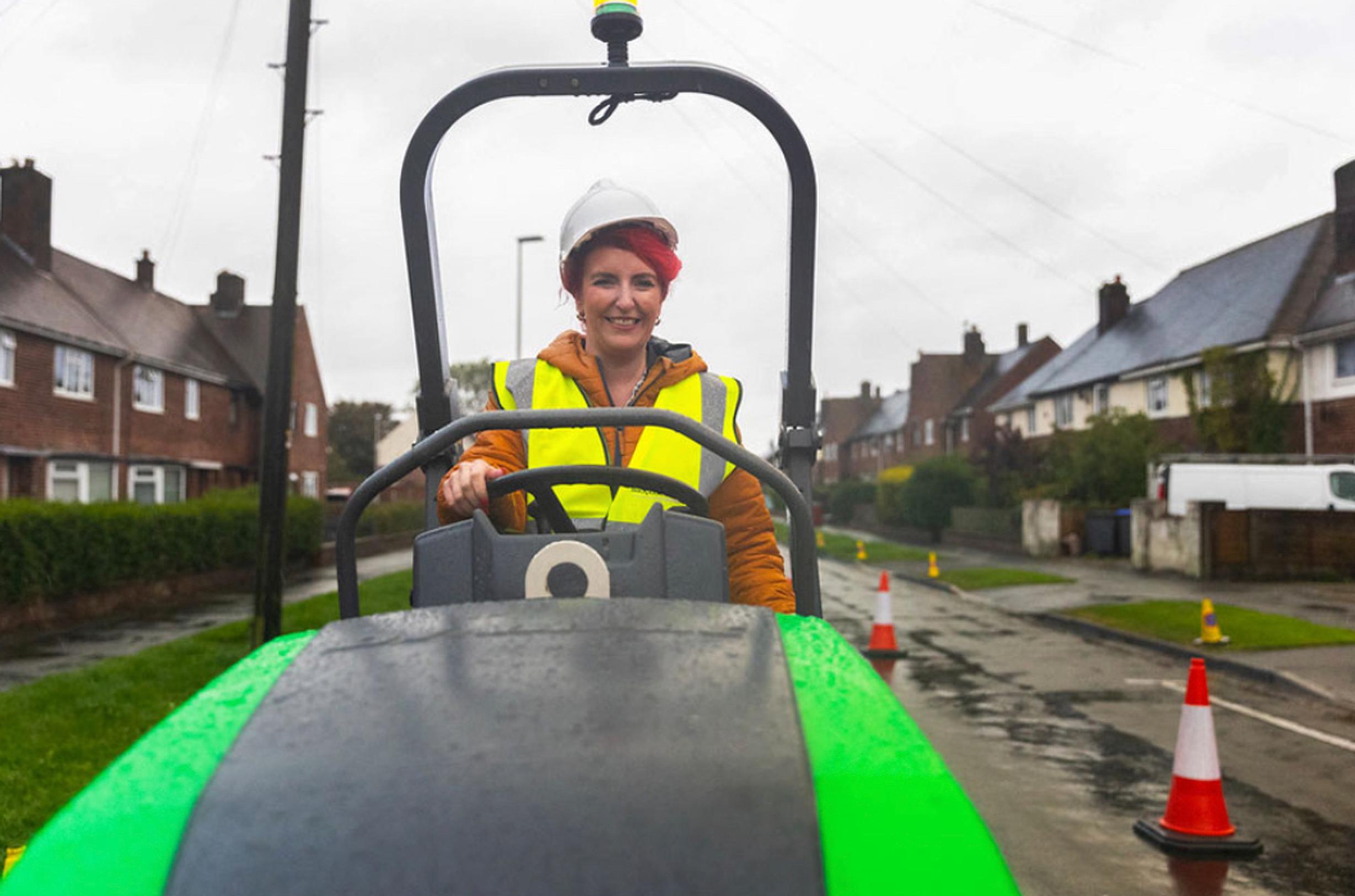 Louise Haigh met road workers and councillors in Blackpool to see the work being undertaken to tackle potholes