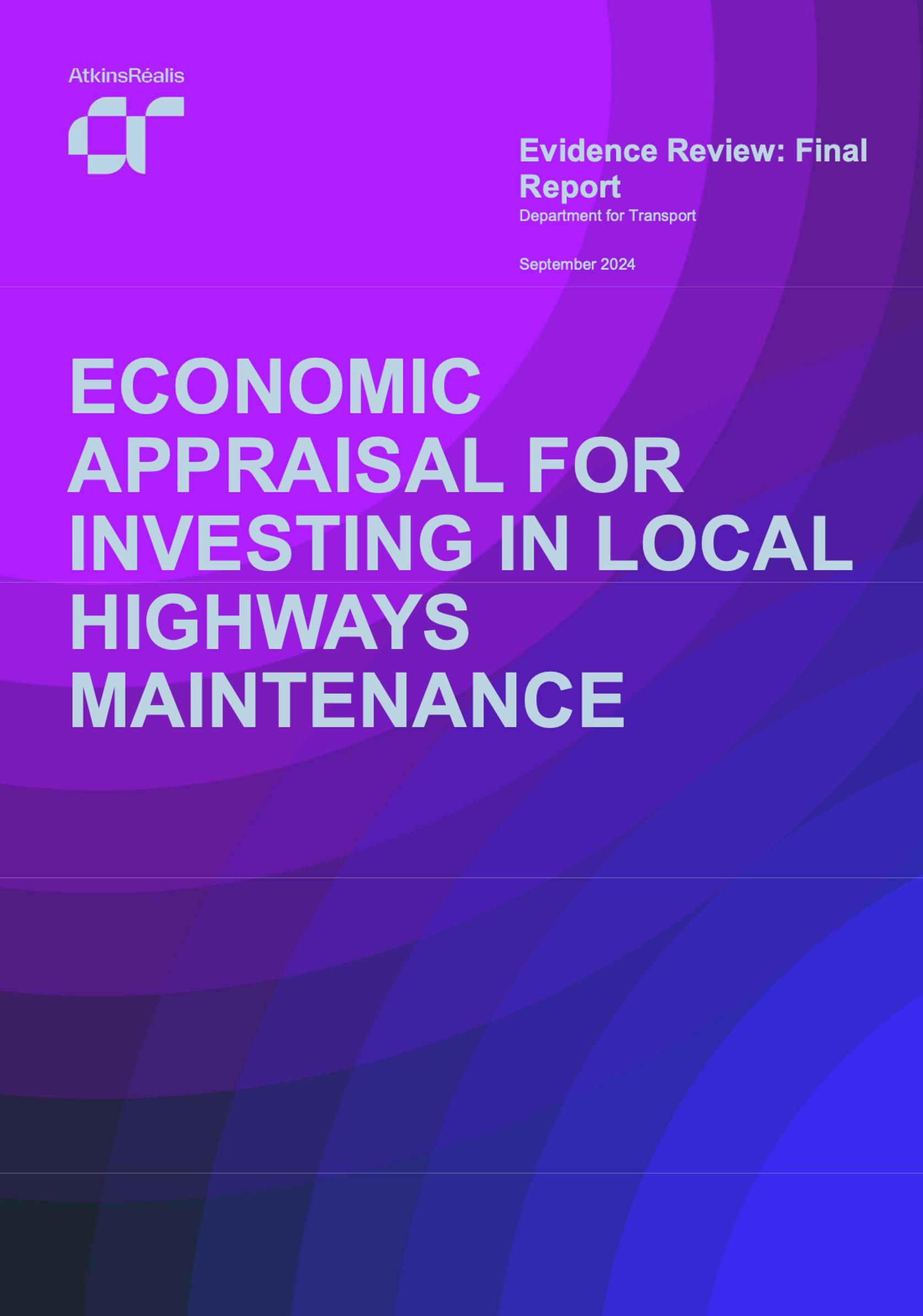 Report endorses ‘good or very good’ investment BCR for highways maintenance