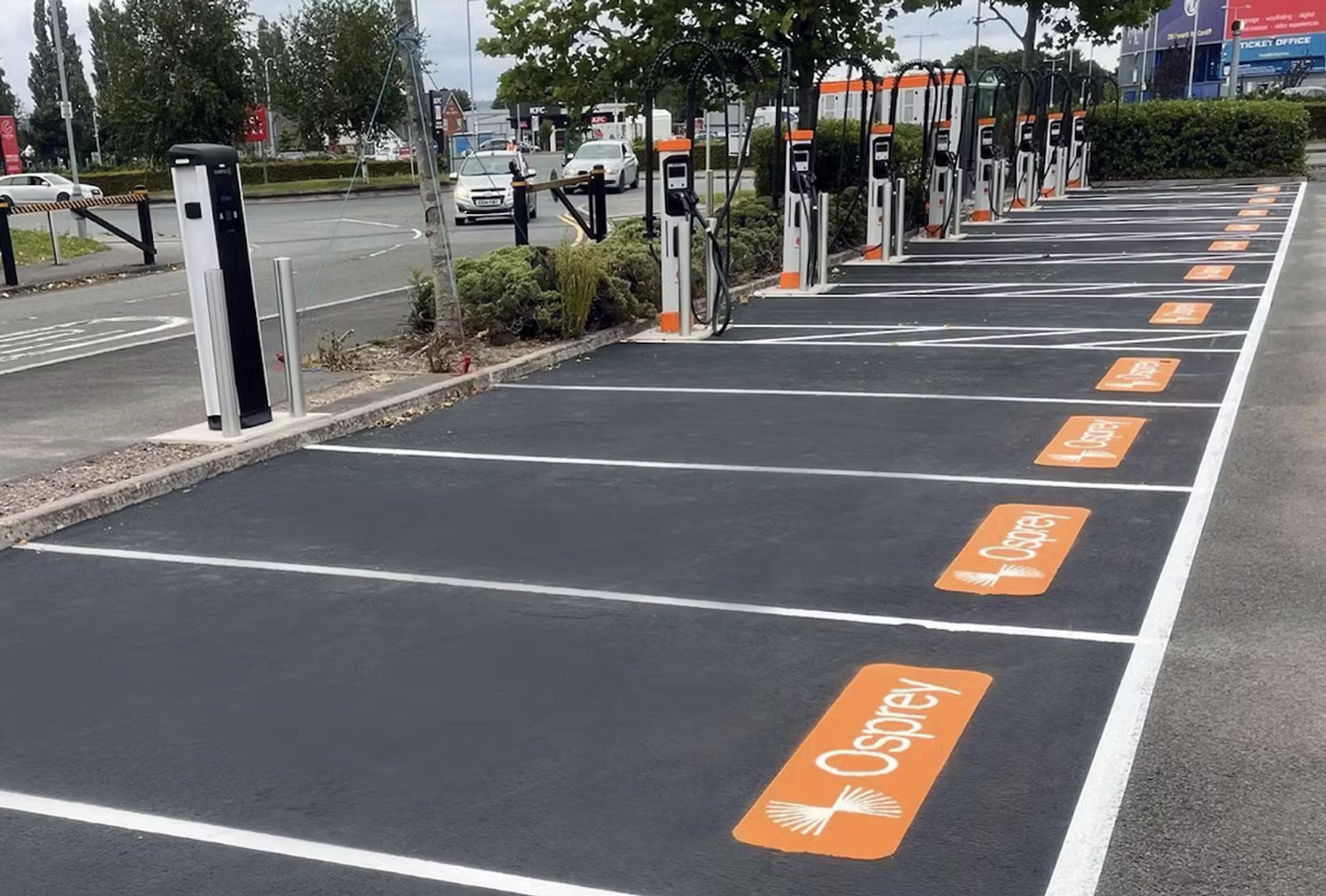 Osprey Charging hub at the Capital Shopping Park