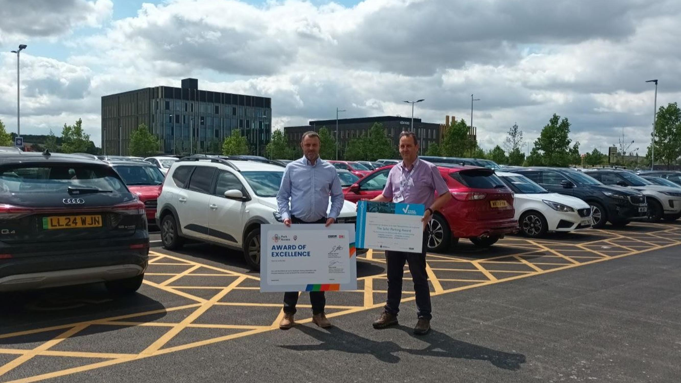 Car parking manager Stuart Hollis and BPA area manager Colin Sproats