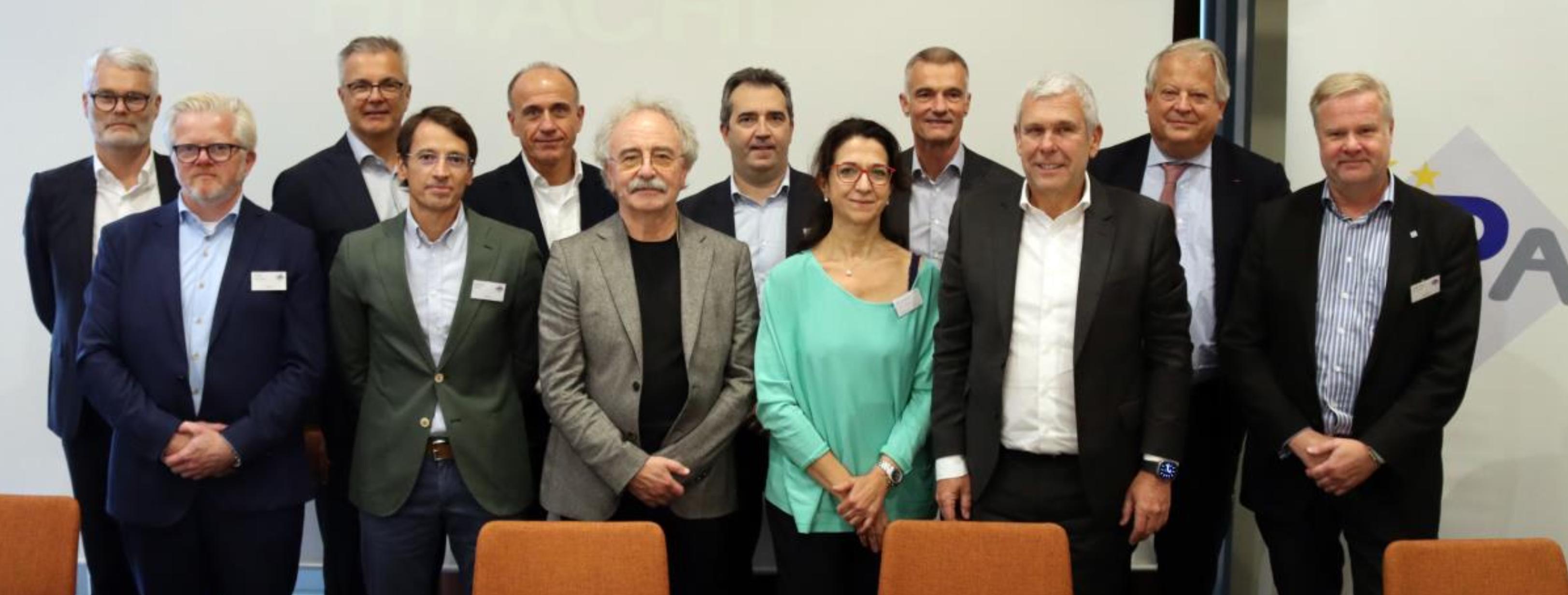 EPA board members from left to right: Morten Hother Sørensen, Peter Dingemans, Stefan Sadleder, Manuel Barrios, James Toal, Nigel Williams, Sébastien Fraisse, Giovanna Piras, Michael Kesseler, Philip De Brabanter, Roland Cracco, Christian Tønnevold