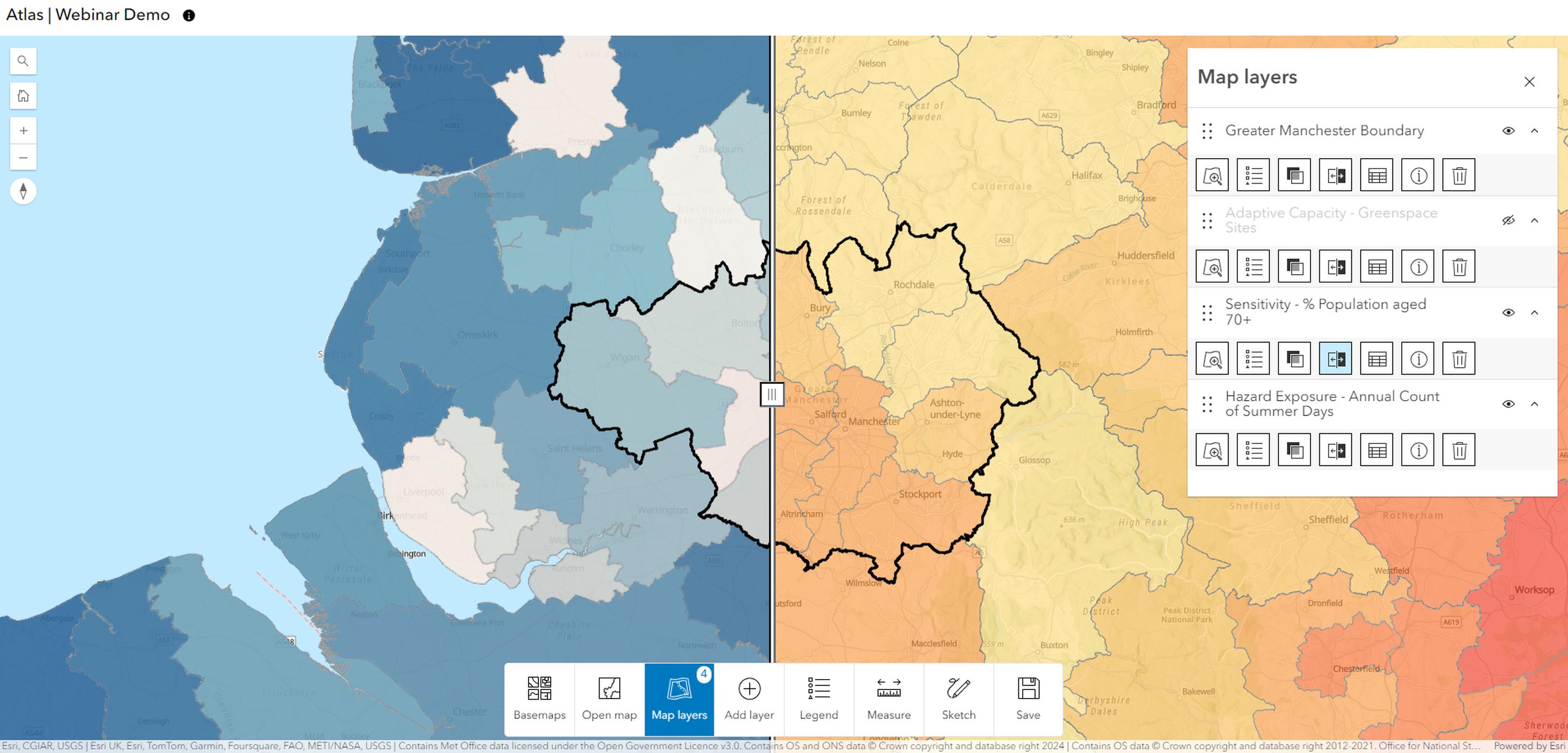 Manchester population and exposure to heat