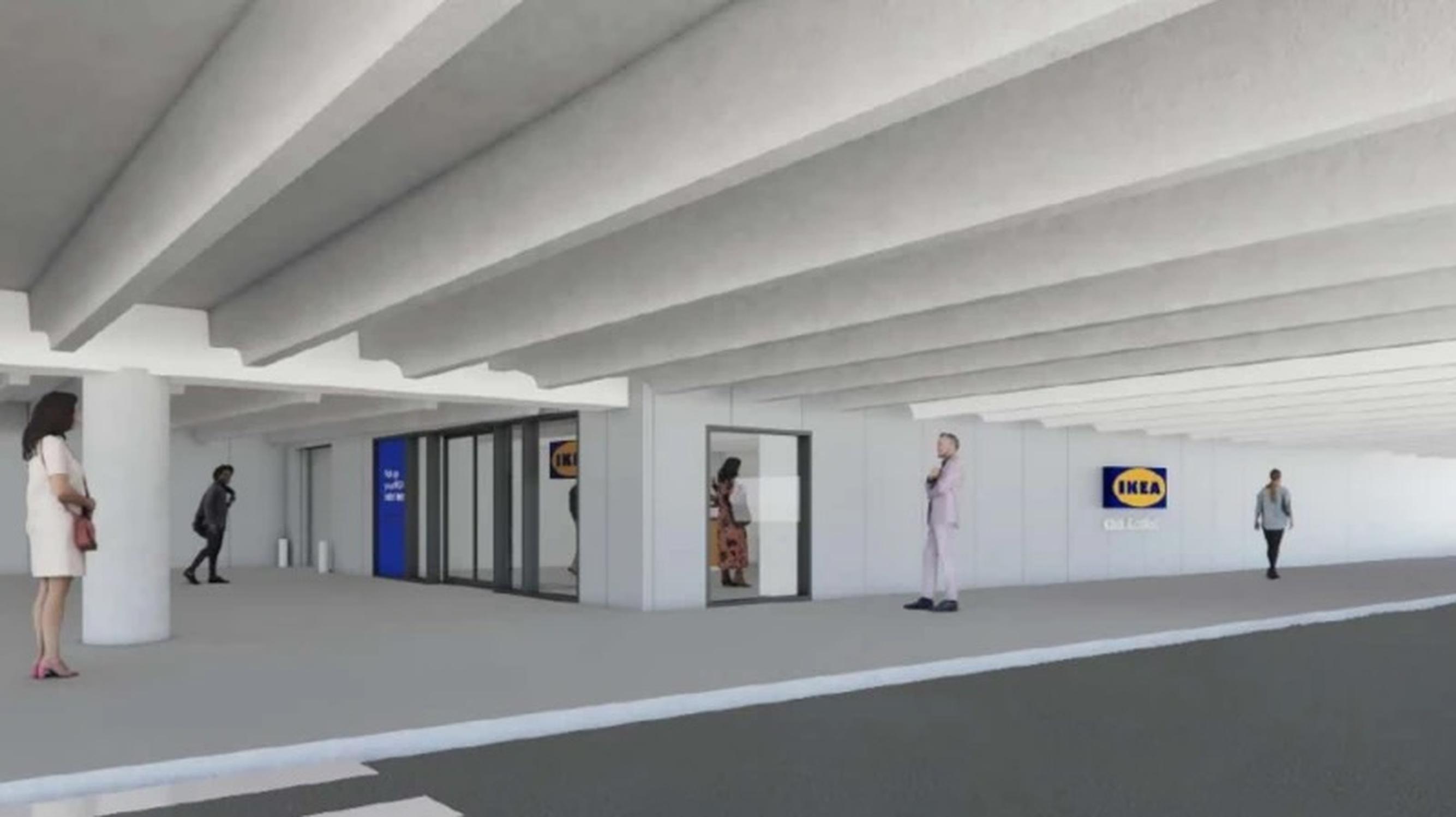 Spaces in a city centre car park will be converted into collection bays when IKEA opens a new store in Brighton (SRA Architects)