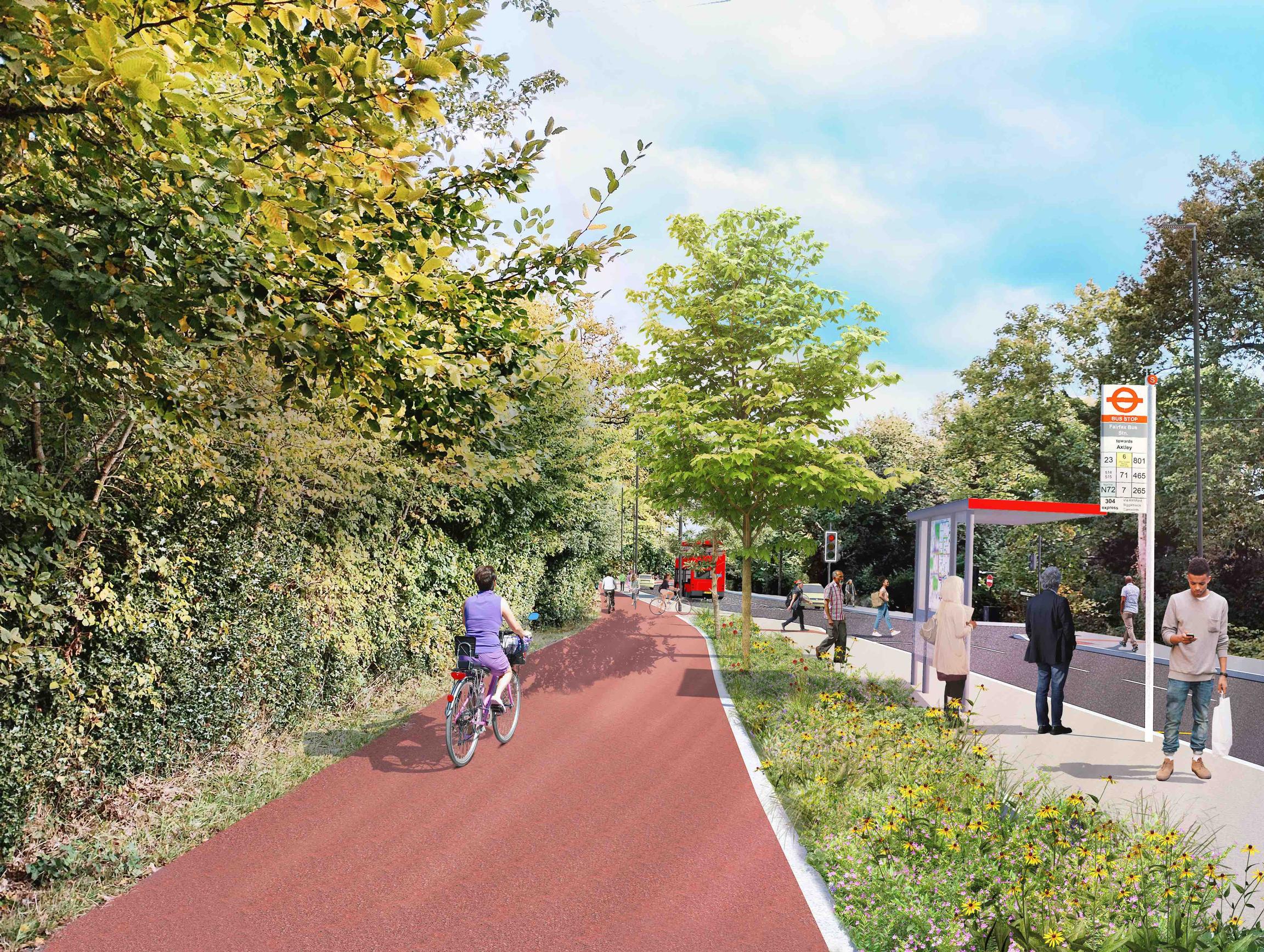 The proposed Whipps Cross Corridor would separate cycling and walking routes