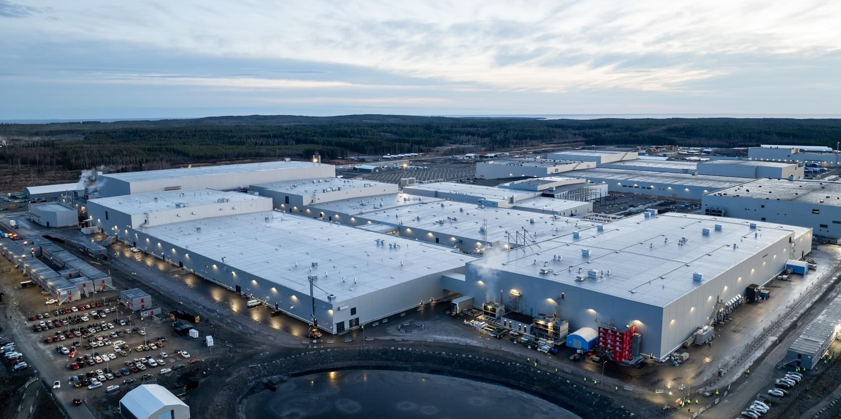 The Northvolt Ett battery gigafactory in Skellefteå