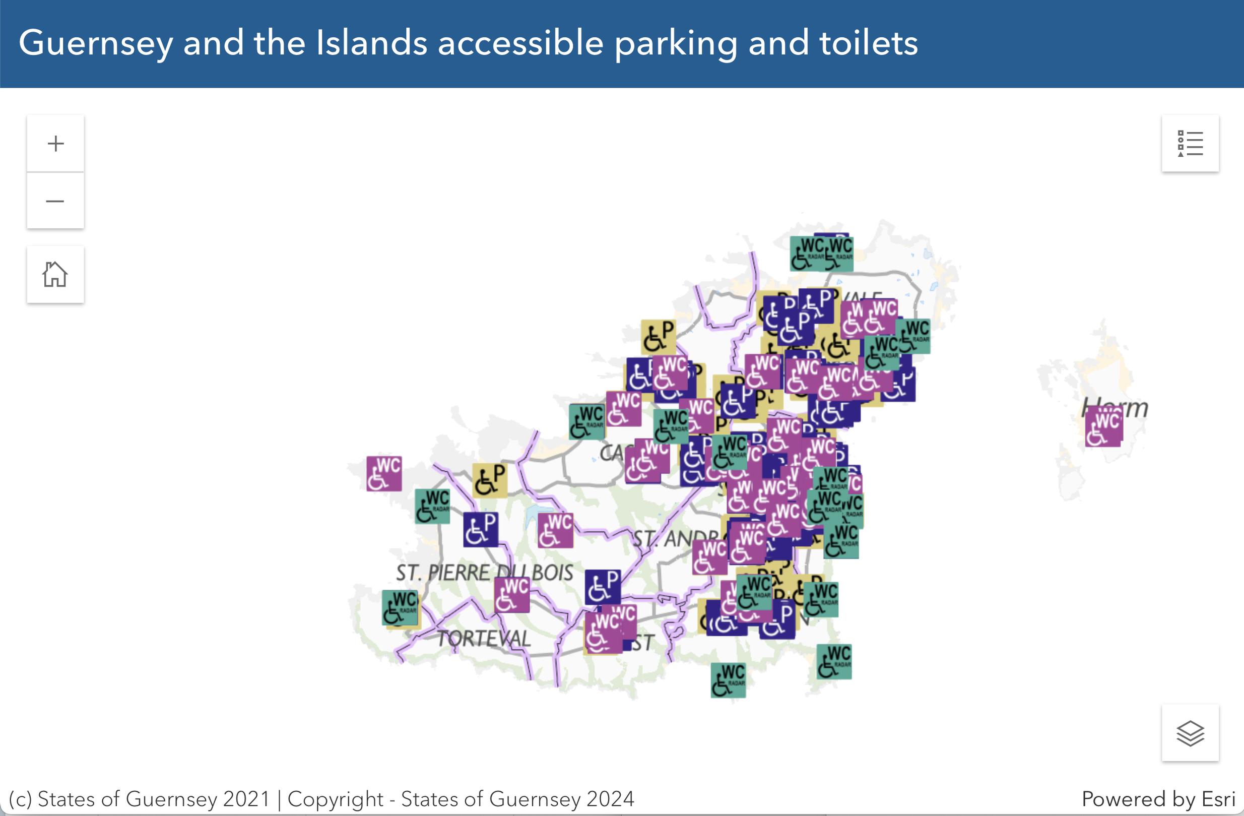 A digital map has designed to help disabled islanders on Guernsey