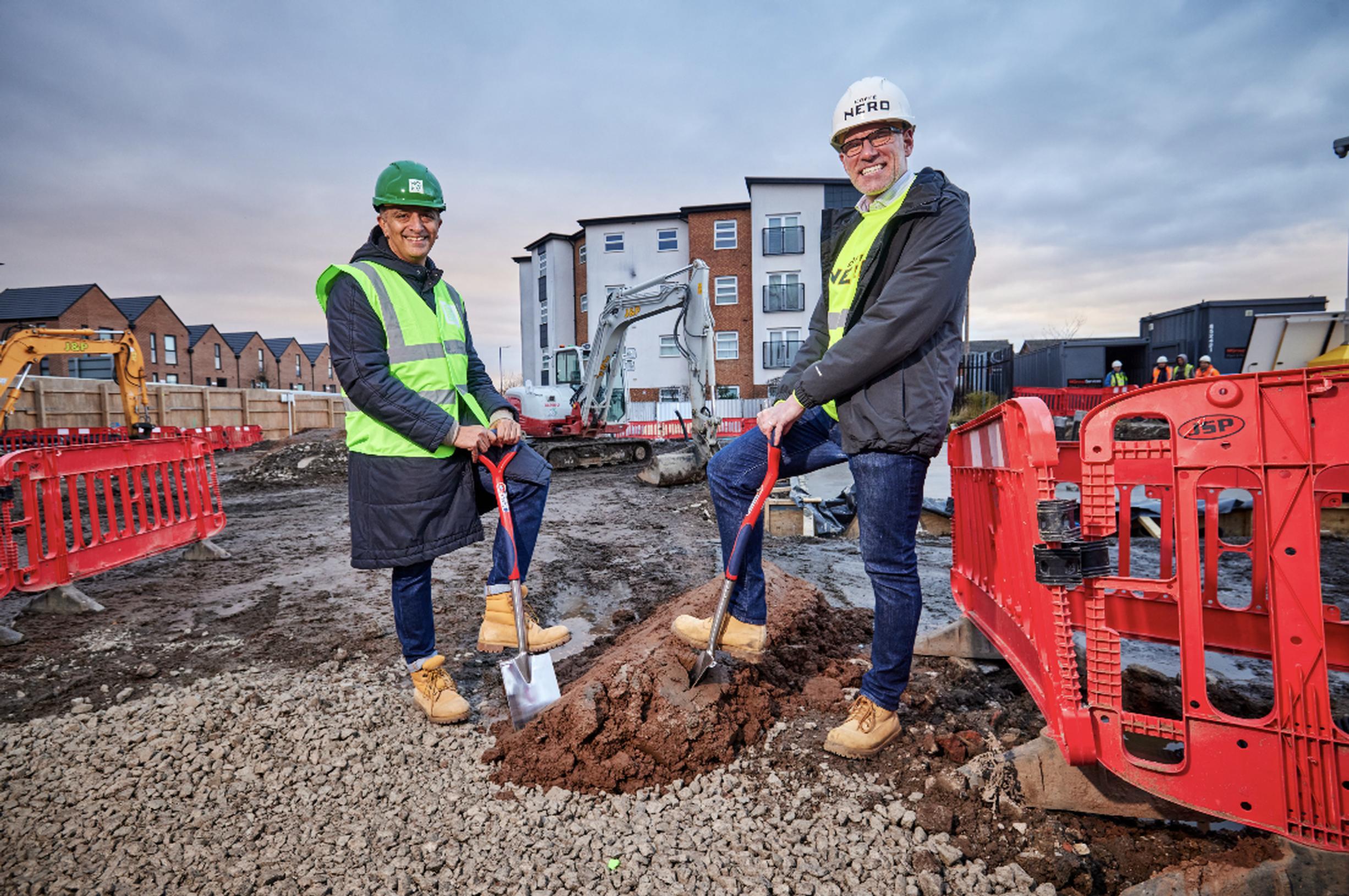 Breaking ground at the Charging Oasis site