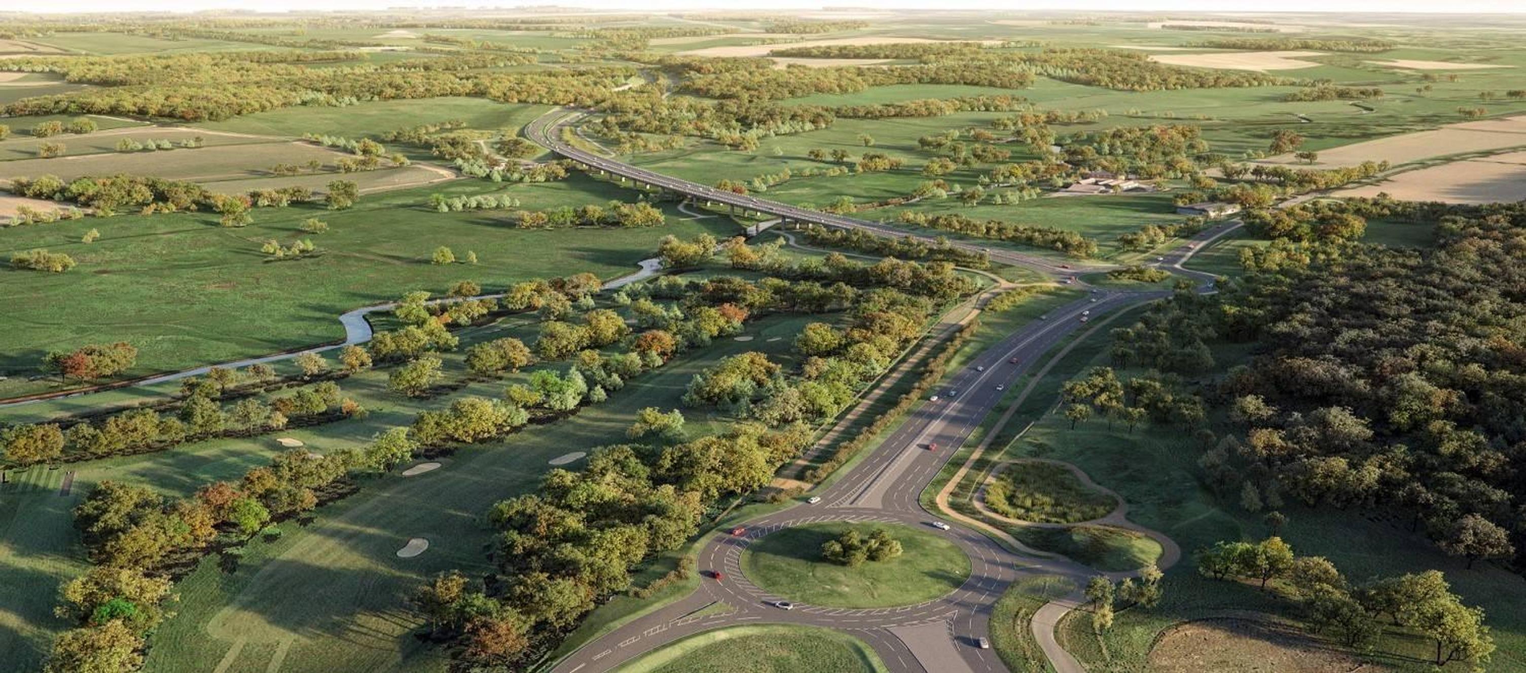 Artist`s impression of the 3.9-mile Norwich Western Link road