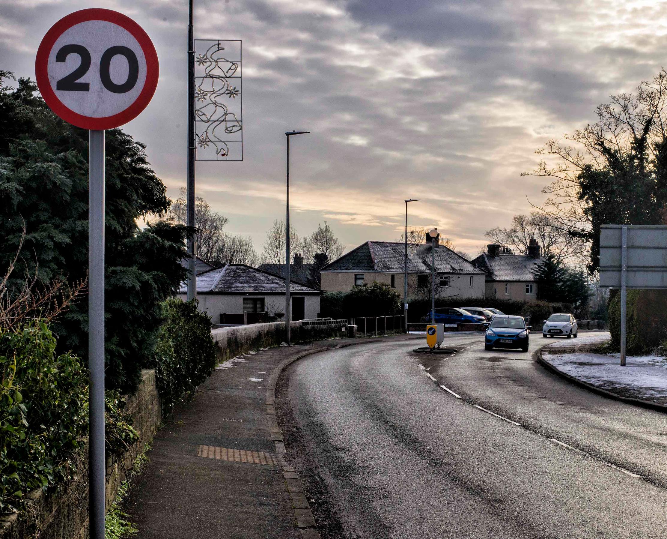 This section of the B5425 in Llay is one of 45 roads in Wrexham’s proposed Order which would increase the speed limit from 20mph to 30mph.