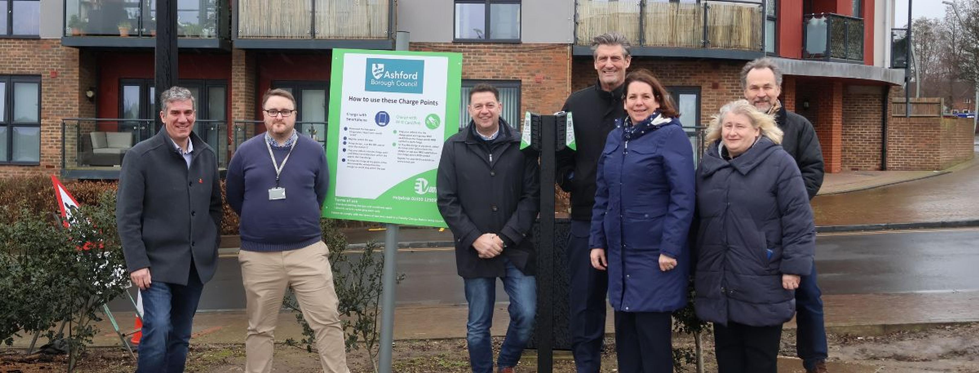 The Ashford EV charger roll-out team