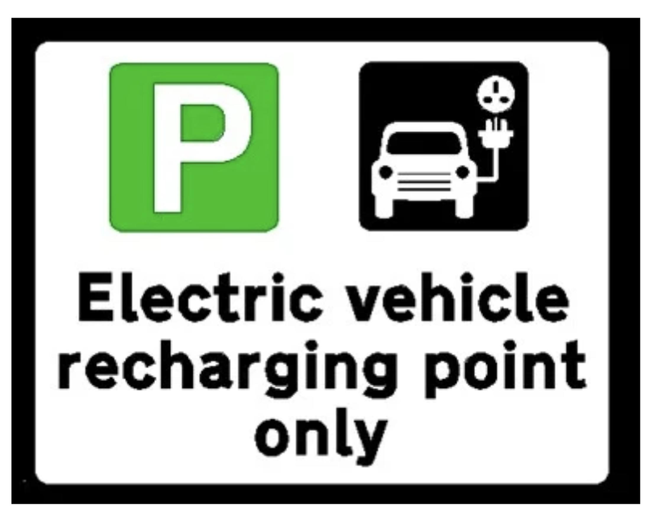 The AA`s suggested EV charging sign