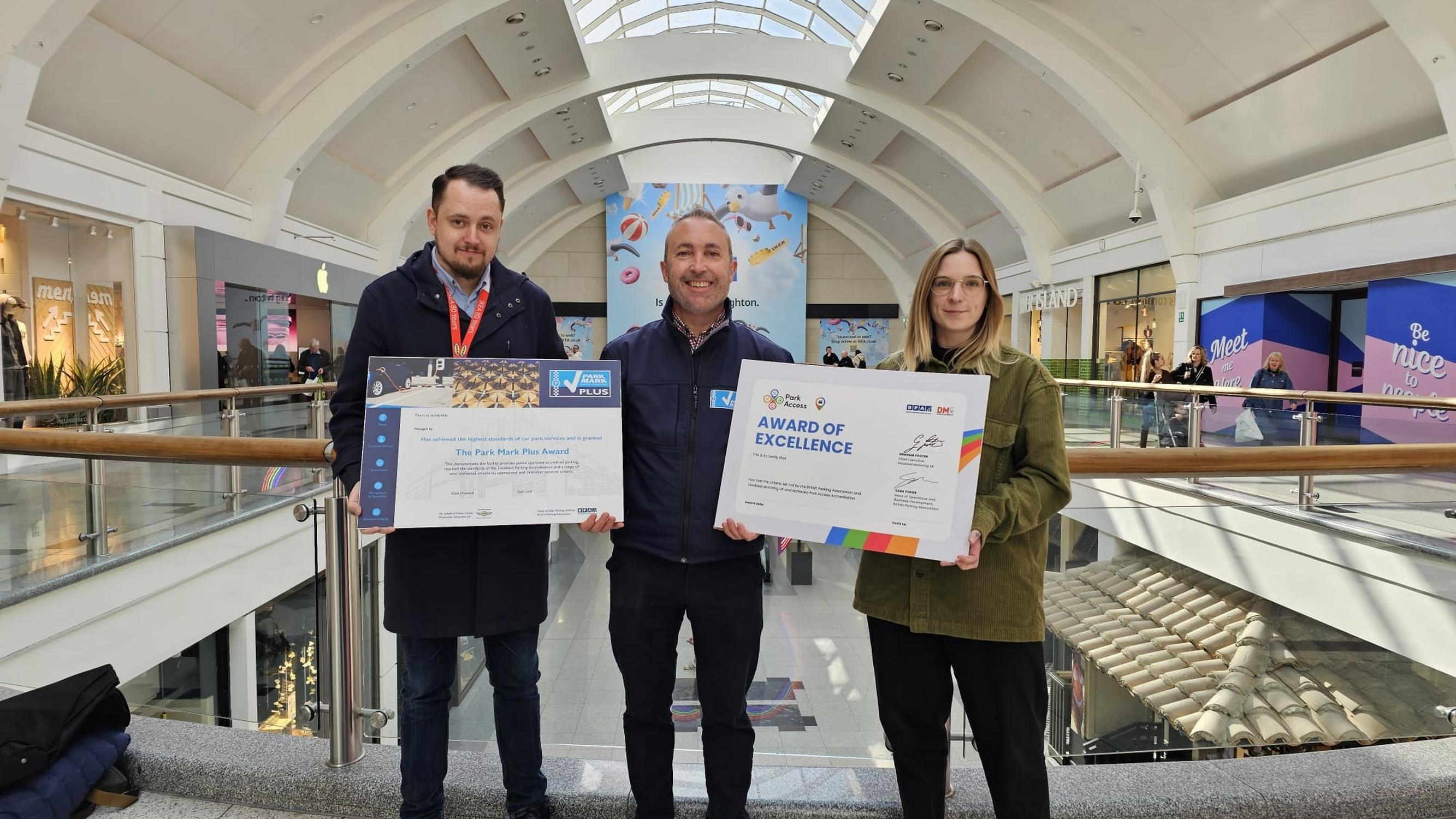 Brighton Churchill Square receives Park Mark and Park Access awards